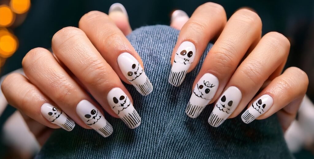 Ghosts Nail Design