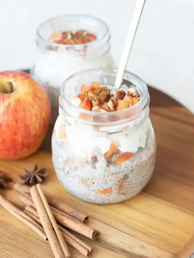 Make apple cinnamon chia pudding at home in just 5 minutes, it tastes amazing!