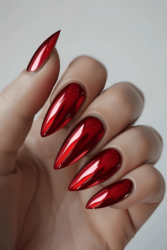 Bright Red Nails