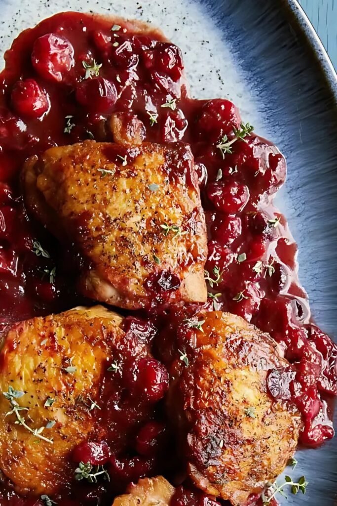 Friday: Cranberry-Balsamic Chicken Thighs